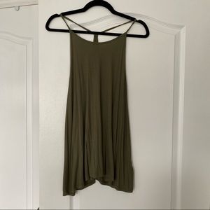 OLIVE RACER BACK TANK TOP
